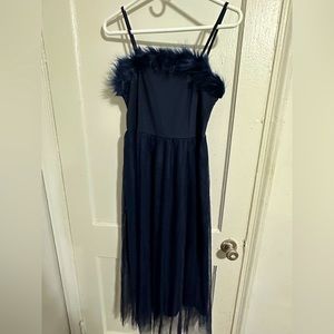 Women blue dress